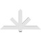 Ekena Millwork Kennewick Architectural Grade PVC Gable Bracket, 48"W x 24"H x 4"D x 4"F, 12/12 Pitch GBP048X24X0404KEN00 - alternate 3